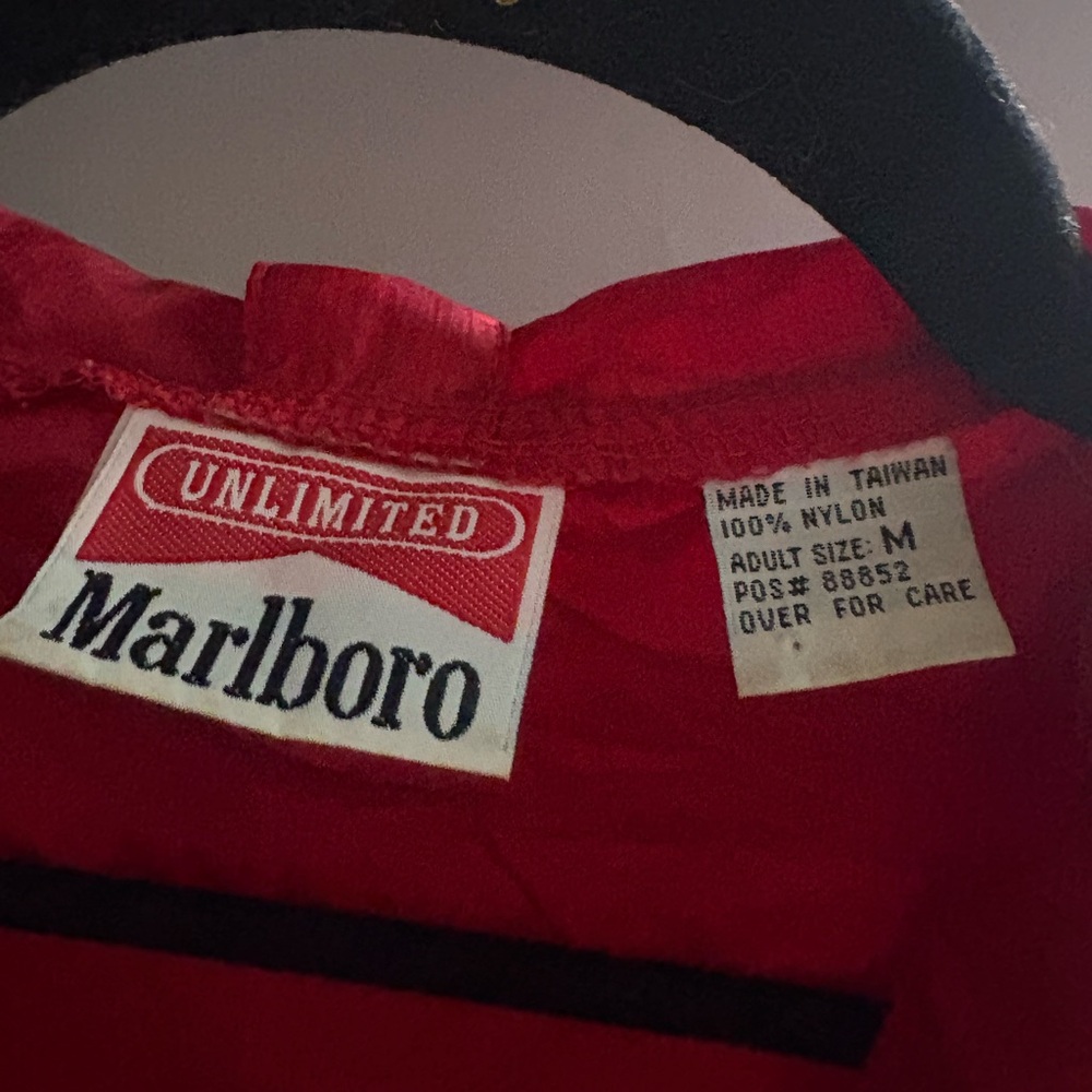 Vintage Marlboro Unlimited Red Nylon Jacket